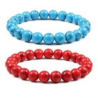 Мужской браслет из натуральных бусин, 8 мм, эластичные браслеты с Буддой для медитации, женские подвески, ювелирные изделия, Исцеляющие Аксессуары для йоги