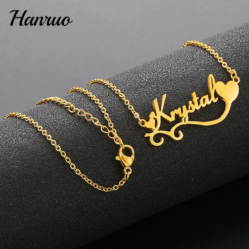 Персонализированные Пользовательское имя ожерелье по индивидуальному заказу