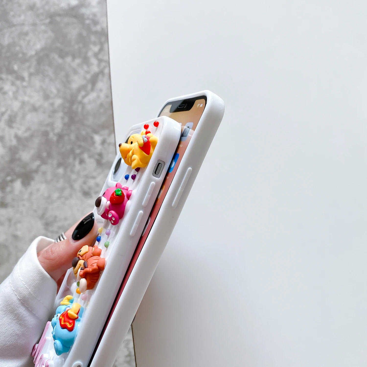 three dimensional creative cream animal iphone 13 12 11 pro max mini x xr xs max 8 7 plus glue phone case free global shipping