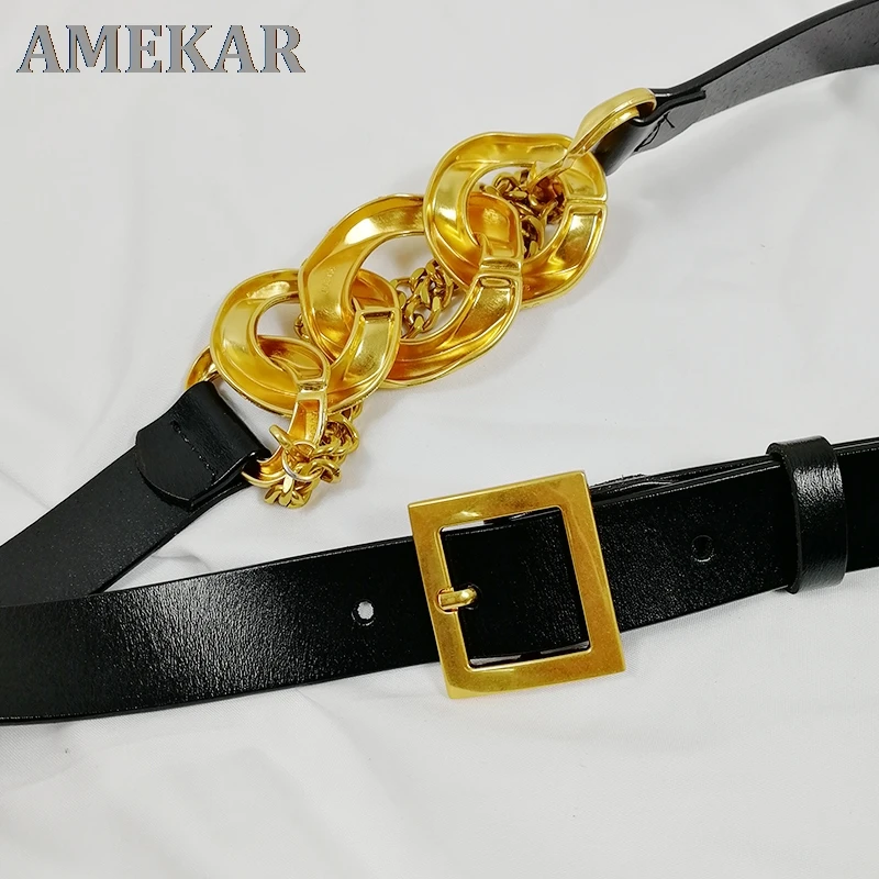 

Gold chain belt Z A luxury brand belts for women high quality 2021 strass cinturones para mujer D letter ceinture femme cintos