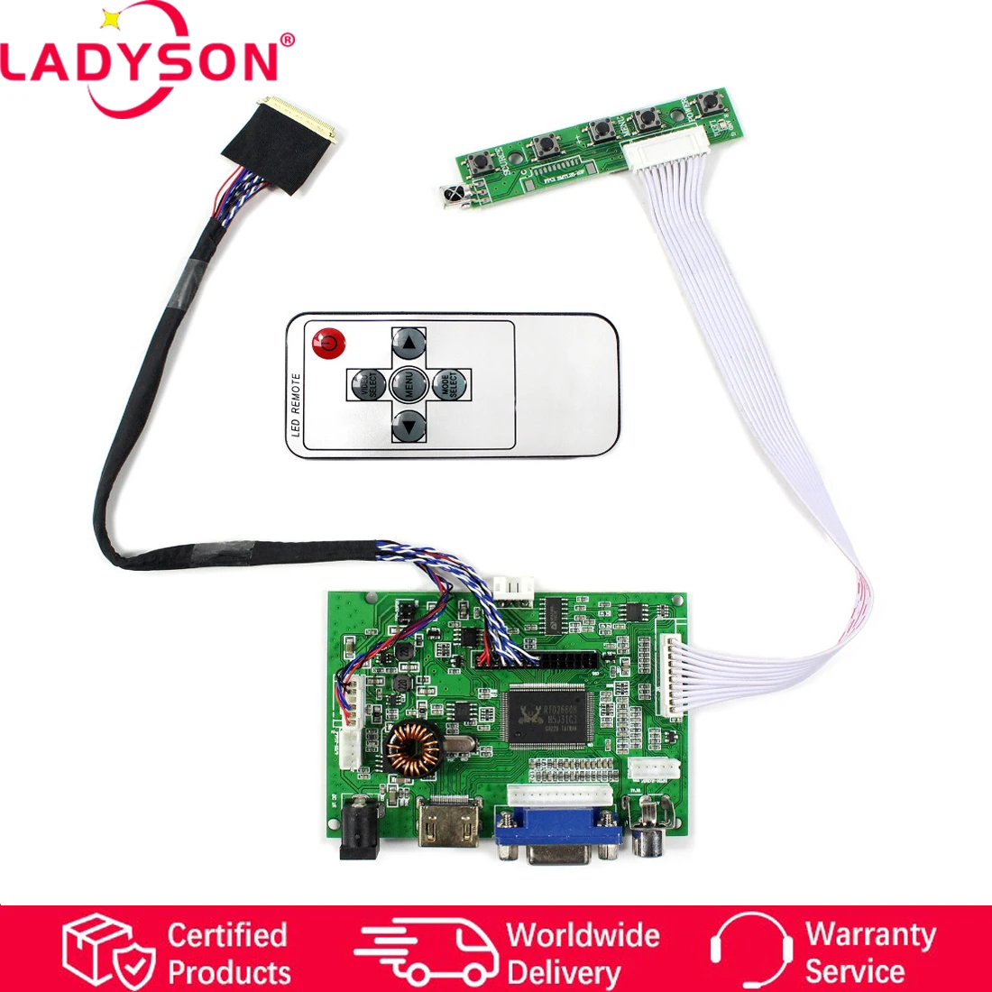Плата контроллера HD MI VGA AV Audio LCD для 10 1 &quotB101EW05 LP101WX1 HSD101PWW1 VS-TY2662-V196 PO101WX01 1280x80 0 |