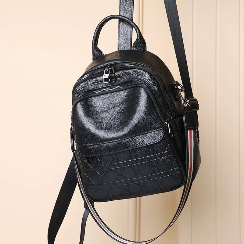 

Genuine leather Backpack 2021 New Trend Soft leather school bag famous brand casual fashion large-capacity backpack shoulder bag