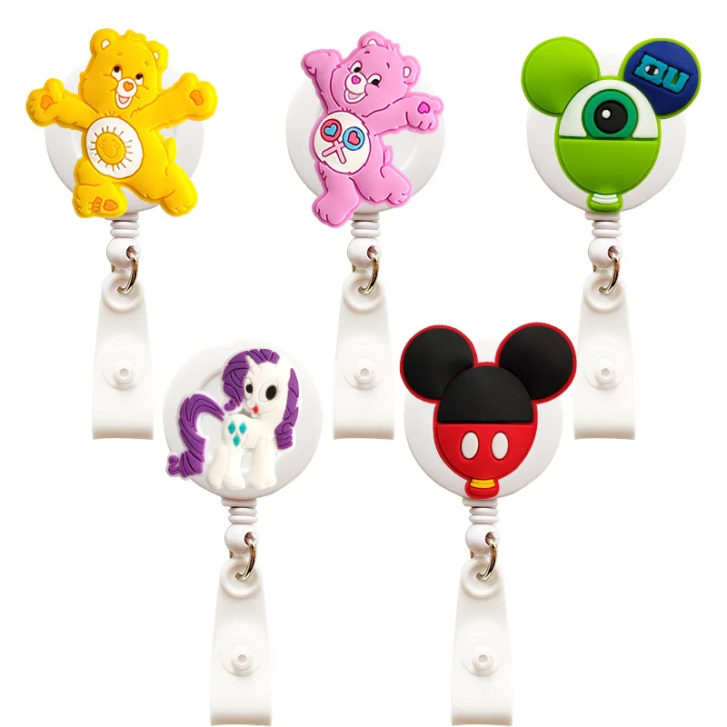 Kawaii силикагель выдвижной значок катушка Студенческая медсестры ID Имя карты со