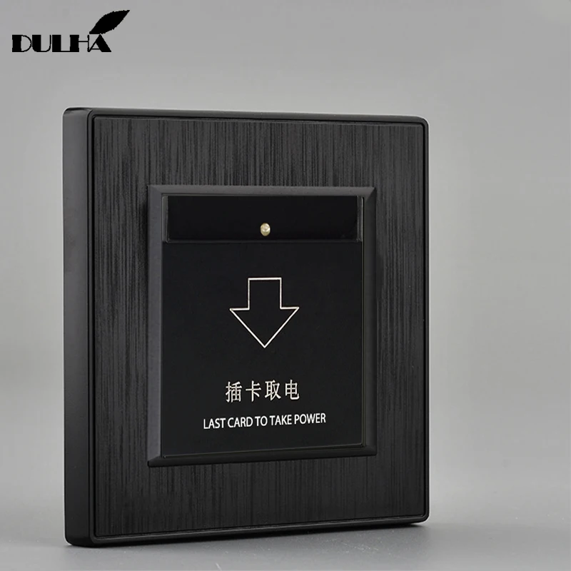 Luxury Insert Card For Power Wall light Switch 30A-40A Auto On Off Delay Energy saving Hotel Rent House Guest Room Switches |