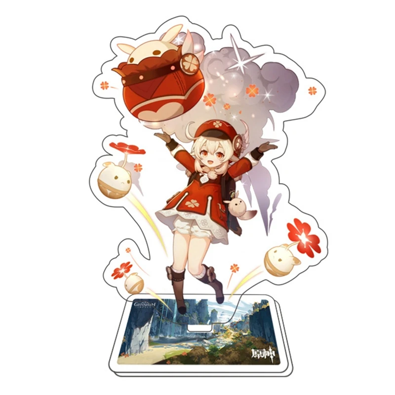 

Anime Figure Genshin Impact Diluc Venti Klee Zhongli Cosplay Acrylic Stand Model Plate Desk Decor Standing Sign figures Gift