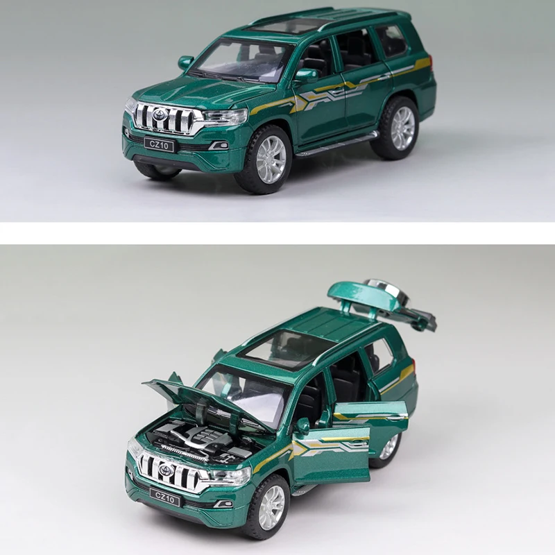 

1:32 TOYOTA PRADO SUV Diecast Alloy Cars Model Diecasts Toy Sound And Light Back Cars Children Toy Collection Car Gift CT0126