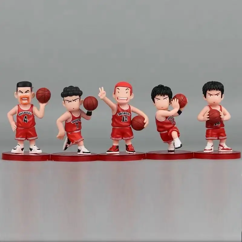 5 шт./компл. аниме Slam Dunk Q версия Akagi Sakuragi Hanamichi Rukawa Takenori Miyagi ручная работа куклы