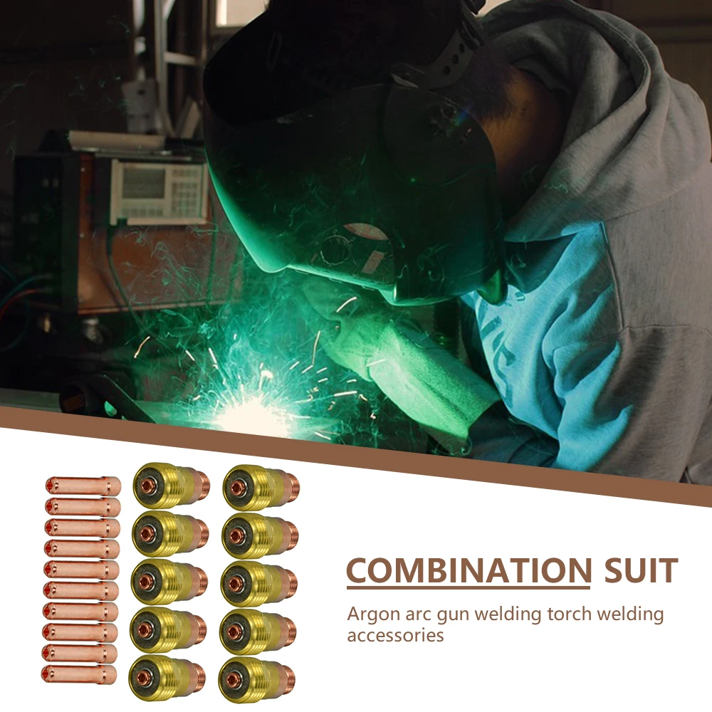 

20pcs TIG Stubby Gas Lens Set 17GL332 10N24S 3/32 TIG Collet Kit DB SR WP 17 18 26 Durable Tig Welding Torch Weld Consumables