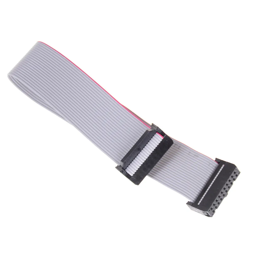 

5pcs/lot 20cm Gray Flat Ribbon Data Cable FC-20P 2.54mm Pitch JTAG AVR Download Cable Wire Connector