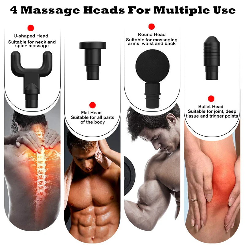 

Massage Fascia Gun Vibration Muscle Massager Relaxation Pain Relief Fitness Physiotherapy Brushless Motor Massager Dropshipping