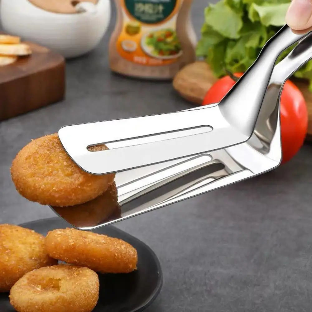 Frying Spatula Steel Multifunctional Food Spatula Appliances Fish Kitchen Cookware Shovel Stove Tongs Clip Steak V4J1