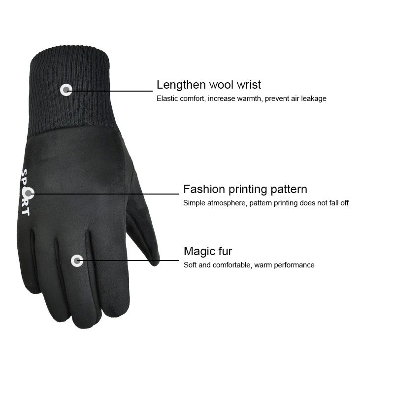 Новинка унисекс для сенсорных экранов перчатки велосипедистов зимние