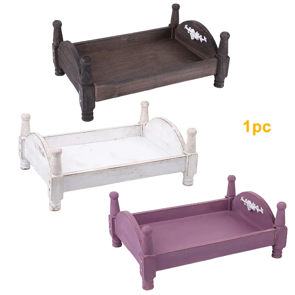 For Newborn Accessories Gift Wooden Baby Bed Eco Friendly Background Crib Photography Props Photo Studio Easy Install Mini | Мать и