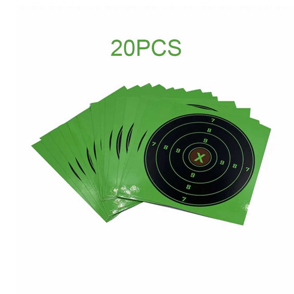 

14*14cm Target Paper 20pcs Paper Reactive Splatter Sticker High Quality