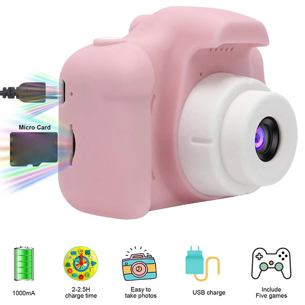

2 Inch HD Screen Digital Camera Parent-child Interactive Toy Educational Mini Cartoon Camera Toys Video Recorder Camcorder Toys