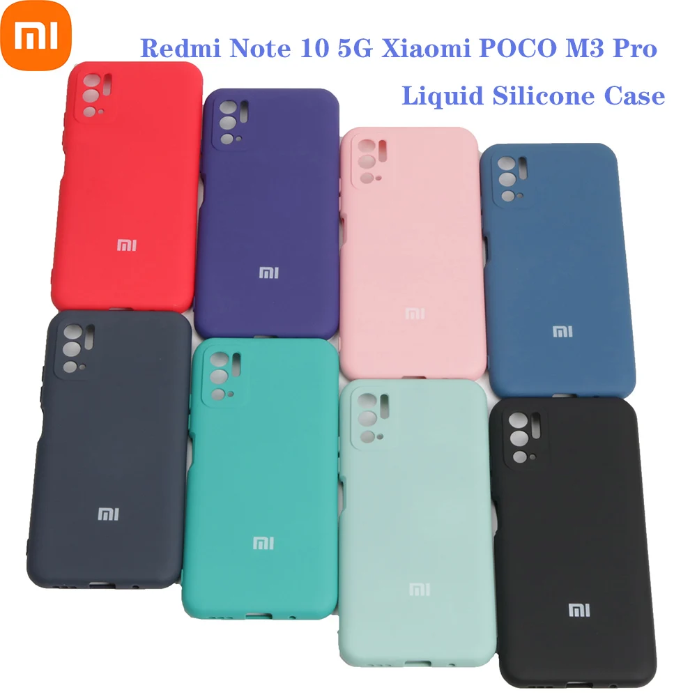 

Xiaomi Poco M3 Pro Case Xiaomi Redmi Note 10 5G Note 10T 5G Cover Liquid Silicon Phone Case