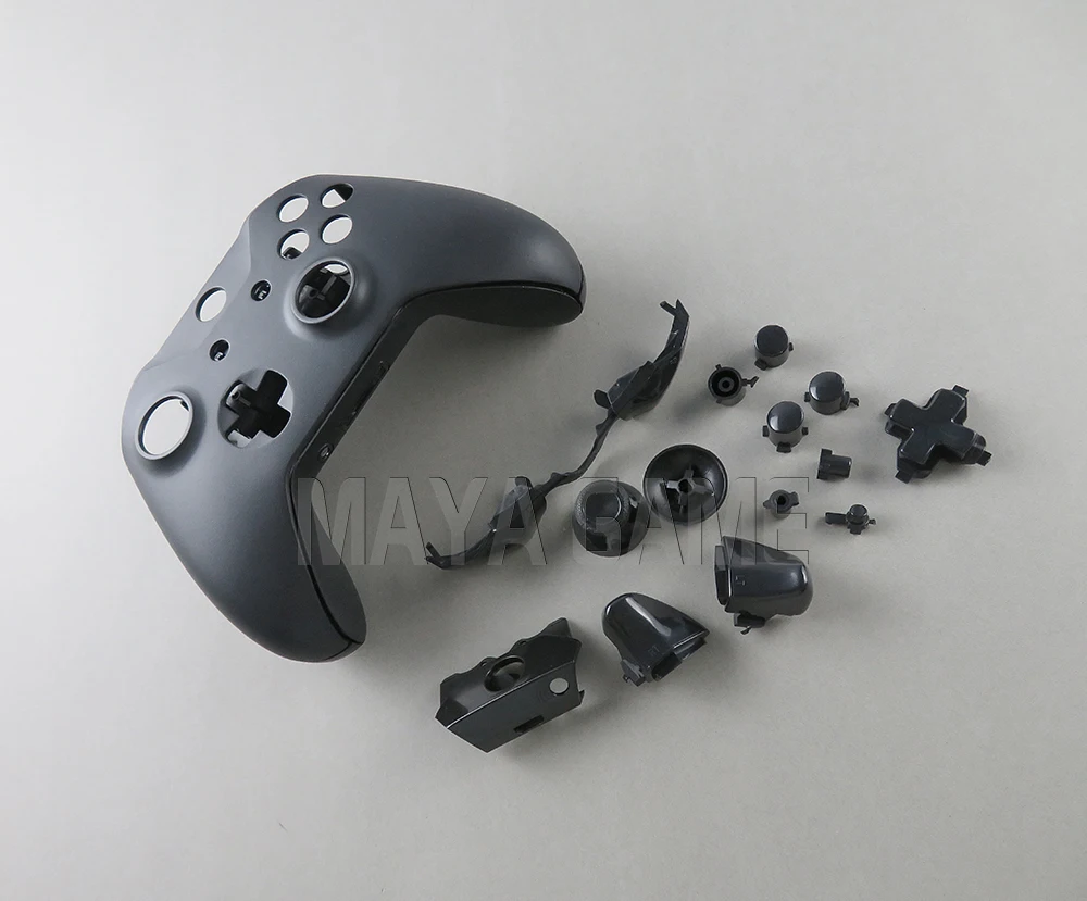 Оболочка для Xbox One тонкая Замена полная оболочка и кнопки Mod Матовый контроллер пользовательский Чехол Для XboxOne S Slim - Цвет: black