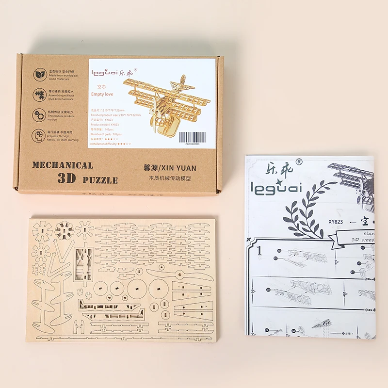 

145pcs Airplane 3D Wooden Puzzle Model Building Kits Assembly Toy Gift for Children Adult DIY