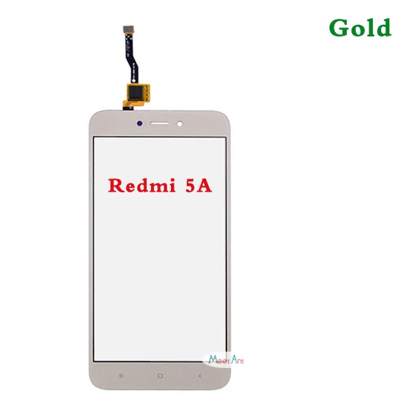 For Redmi 5A Gold Высокое качество для Xiao mi Red mi 6 6A/5A сенсорный экран дигитайзер сенсор внешняя Передняя стеклянная панель объектива для Red mi 6 Pro/mi A2 Lite - Цвет: For Redmi 5A Gold