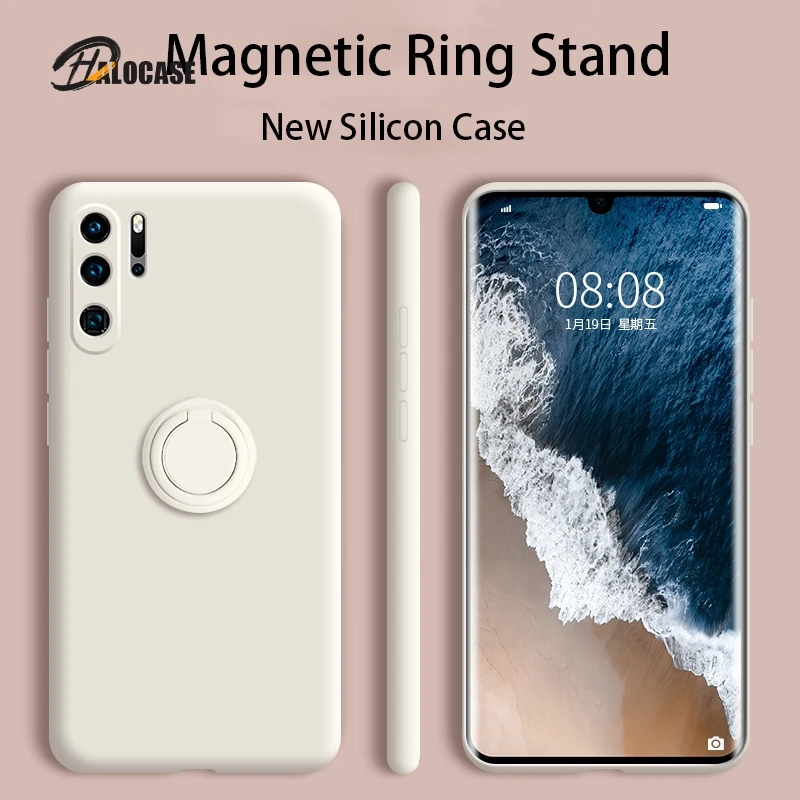 

New Silicon Case For Huawei P30 Pro Case Ring Cover For Huawei P40 P20 Pro Case Cover For Huawei Mate Honor 20 30 Pro Cover Etui