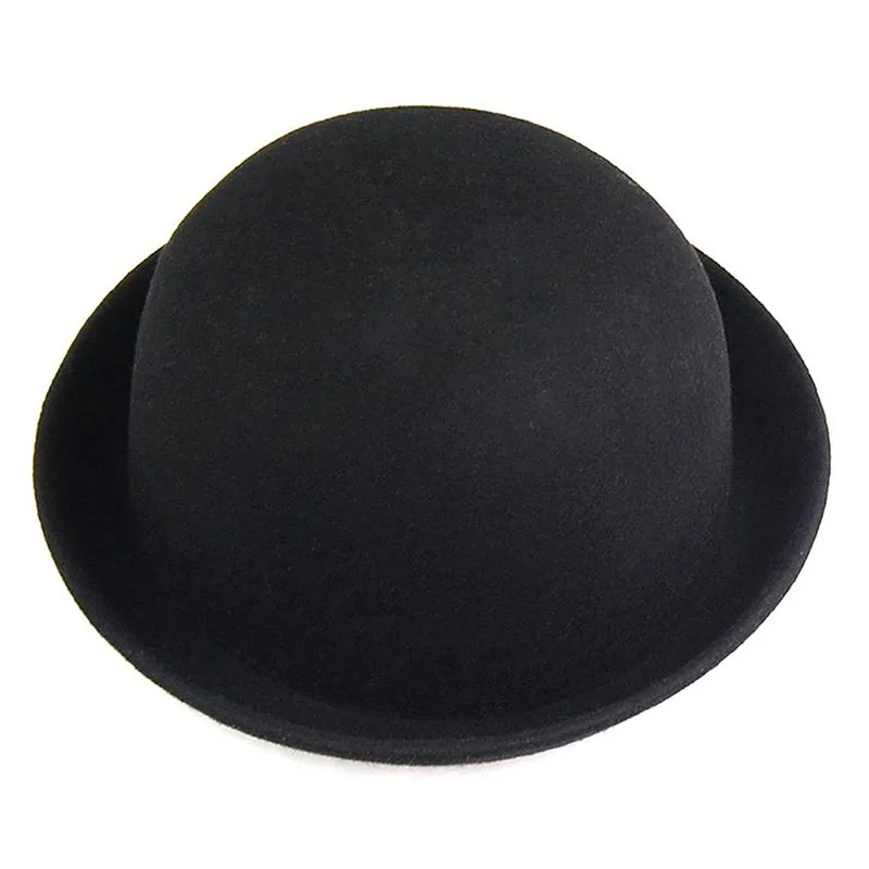 AUAU-1Piece Melon Bowler Hat Felt Chaplin Riding (Black) | Аксессуары для одежды
