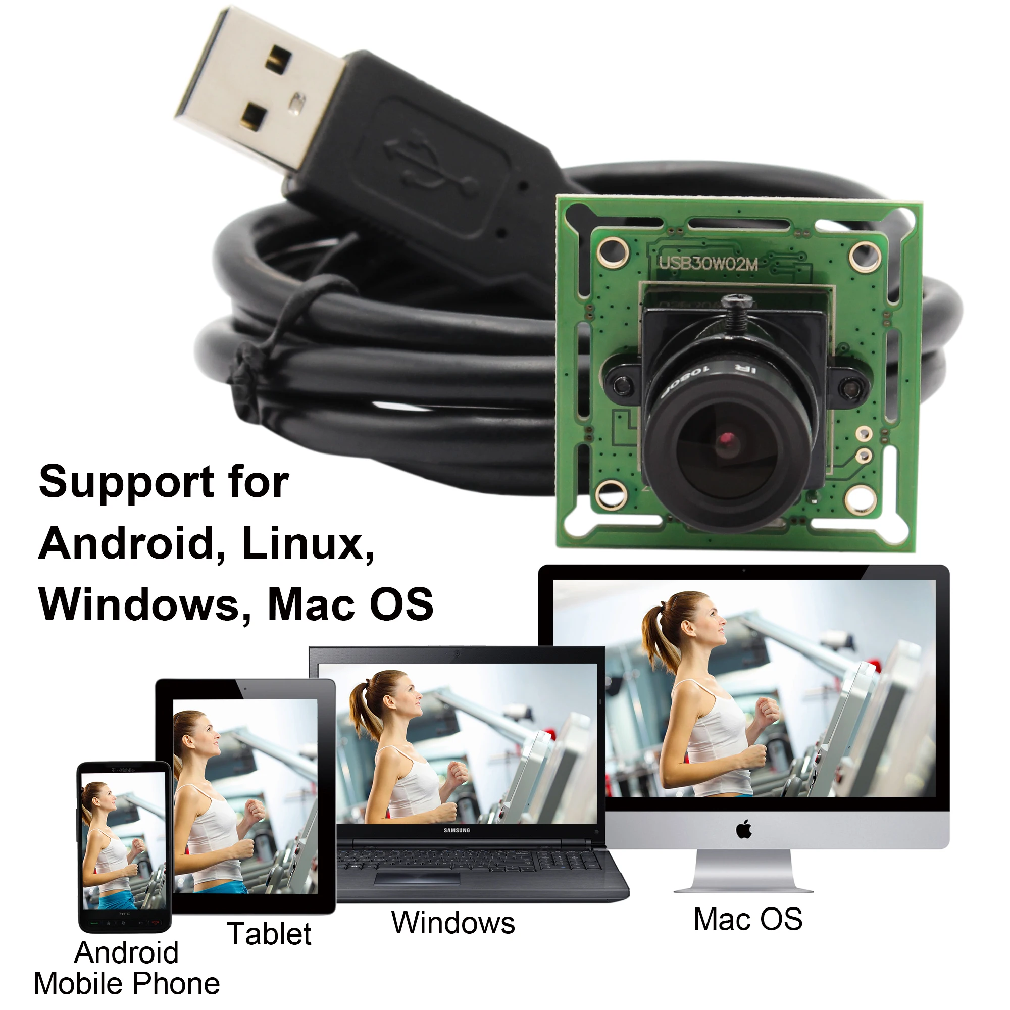 OV7725 CMOS VGA MJPEG & YUY2 USB2.0 модуль камеры 60fps веб-камера 480P ELP-USB30W02M-L21 | Безопасность и