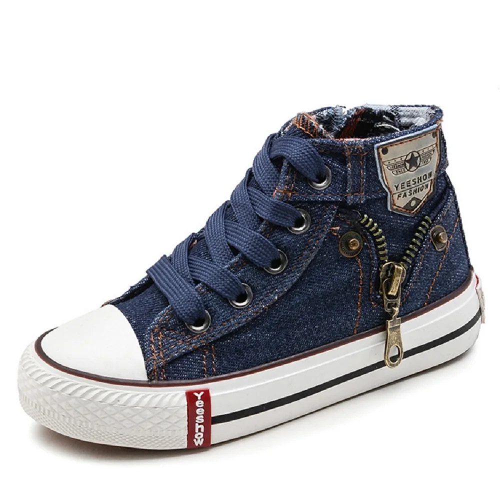 

Kids Shoes Canvas Toddler Boys Girls Shoes Sneakers Zipper Design Soft Soled Anti-slippery for Child Kids