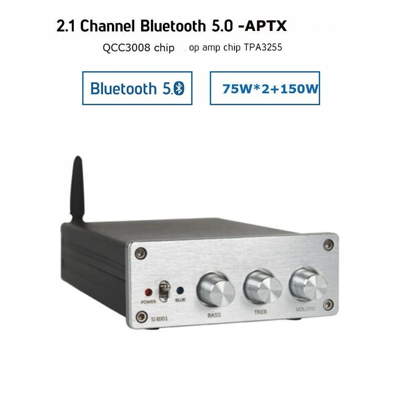 HIFI TPA3255 Bluetooth 5 0 APTX 2 1 сабвуфер усилитель 75Wx2 + 150 Вт Высокая мощность цифровой аудио