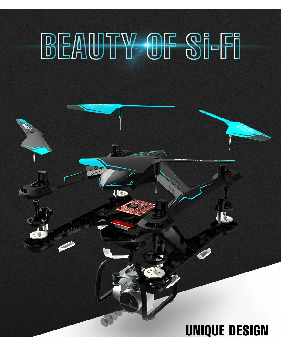 Мини-Дрон с широкоугольной камерой Радиоуправляемый вертолет с WiFi FPV удерживающий высоту RC Квадрокоптер с VR очками игрушки для детей# E