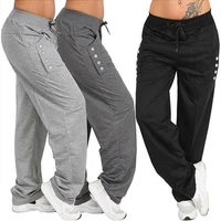 women casual loose sports wide leg long trousers ladies beach holiday pants new