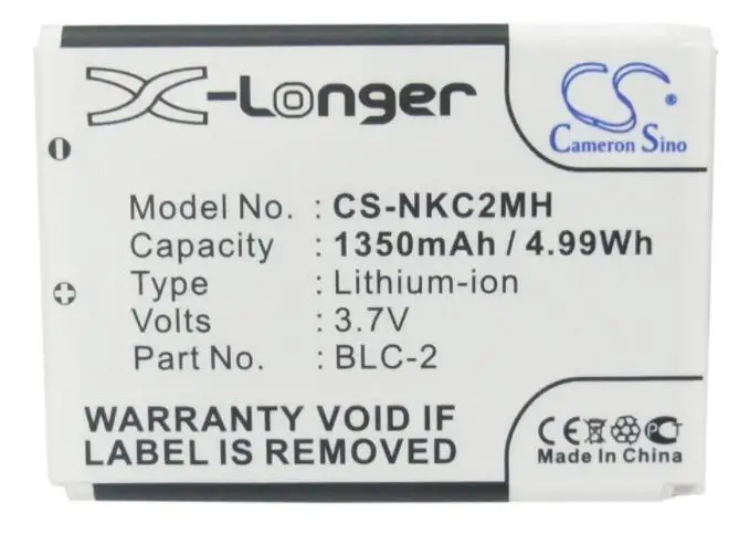 Кэмерон китайско 1350 мАч батарея для NOKIA 1220 1221 1260 1261 2260 3310 3315 3330 3350 3360 3385 3390 3395 3410 3510