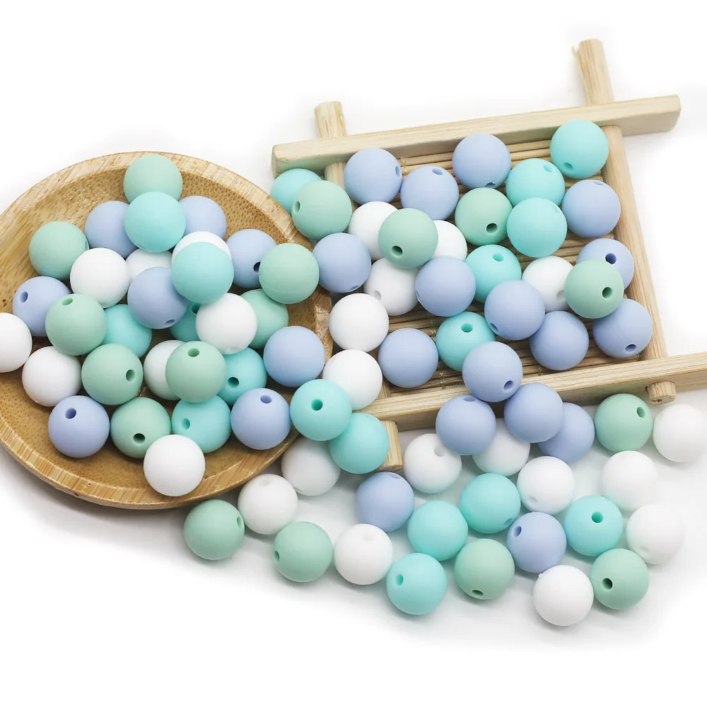 

Cute-idea Baby Silicone 9mm Round Beads 100pcs Baby Teethers Toys Oral Care Products Food Grade Silicone DIY Pacifier Chains