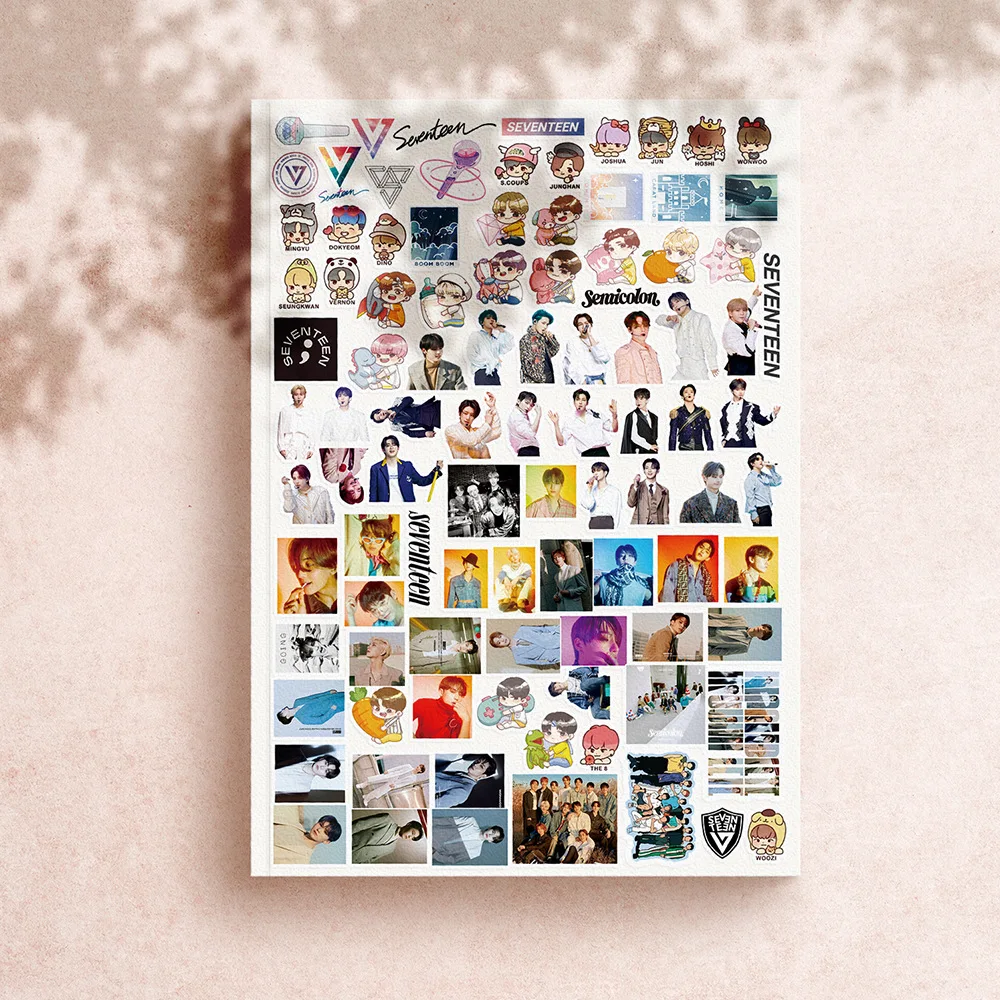 

85pcs/set Kpop SEVENTEEN Character Stickers Cartoon SEVENTEEN Fashion Cute K-pop 17 sticker
