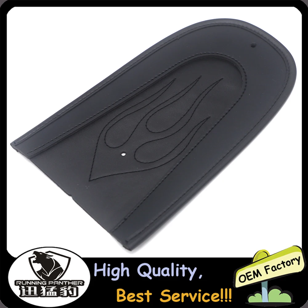 Новый черный кожаный нагрудник для заднего крыла с эффектом пламени Harley Sportster Super