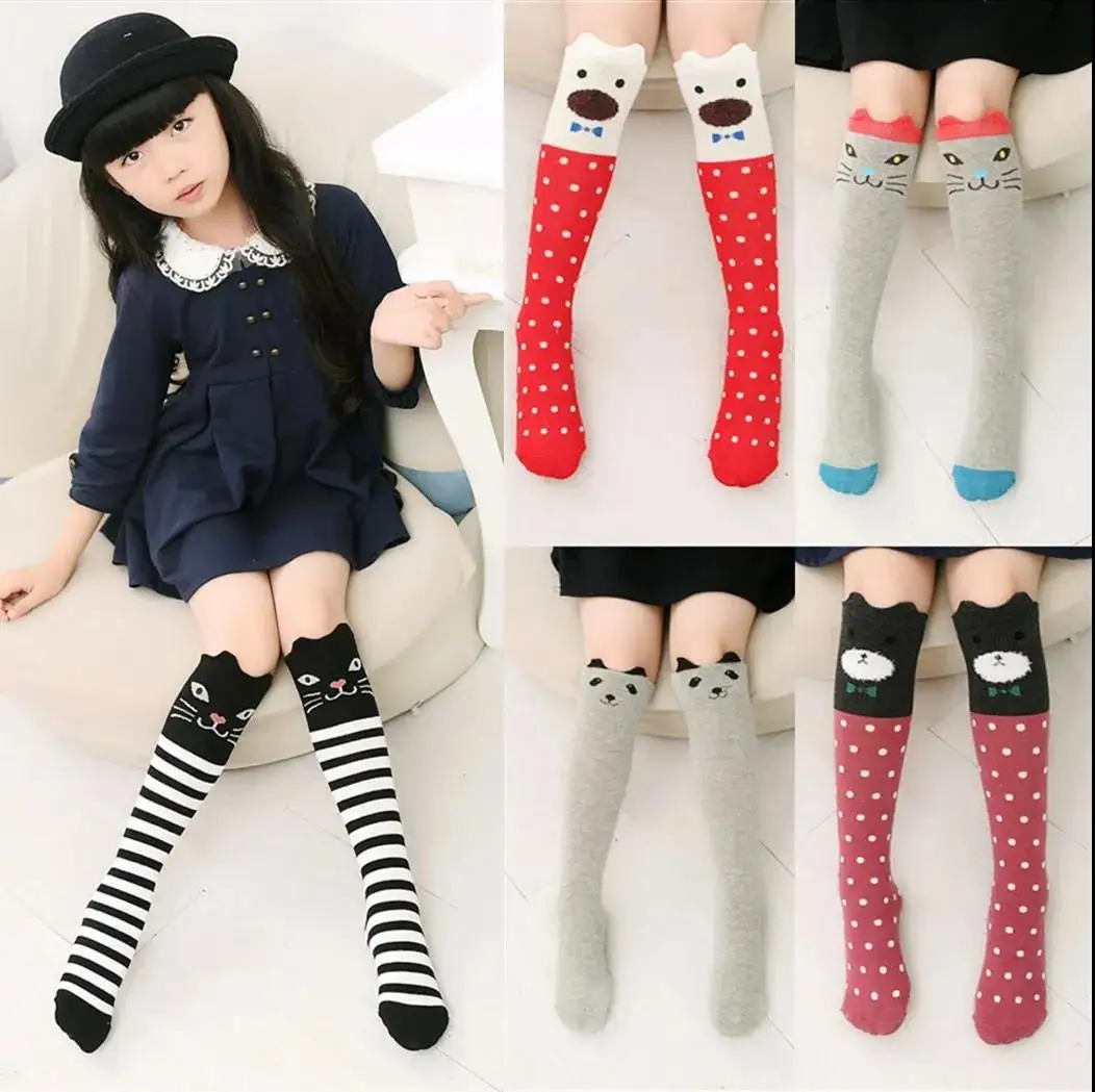 

JY02 2Pairs Autumn Girl Kittens Cat Stockings Thigh Knee Socking Half Socks 3-12Years 10 Kinds TZ05