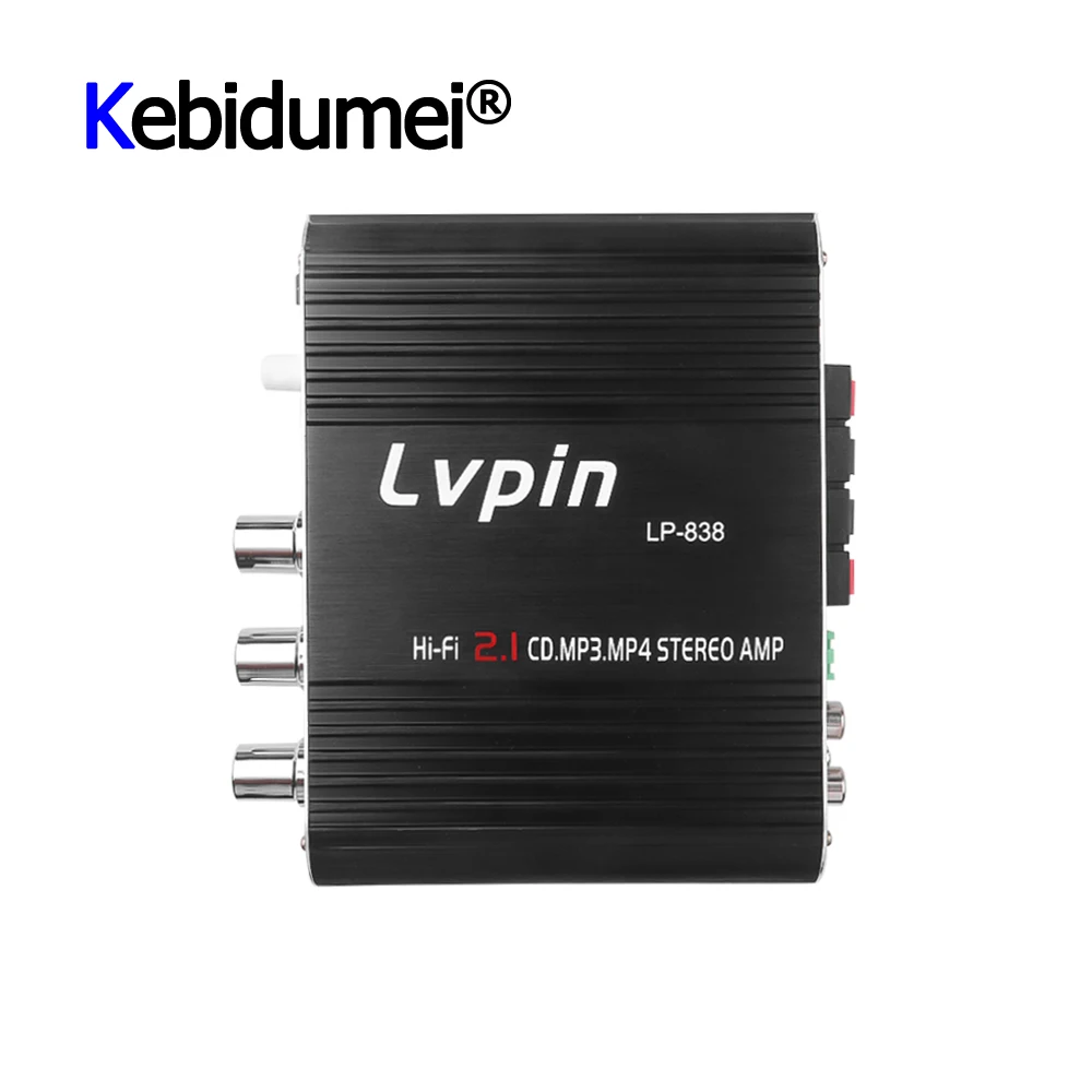 2017 автомобильные Канальные усилители Lvpin LP 838 Hi Fi 2 1 стерео сабвуфер аудио бас