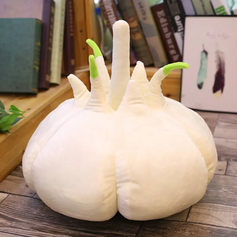 

1pc 40CM Simulation Vegetable Garlic Plush Toys Creative Plant Pillow Real Like Stuffed Doll for Children Home Decor Funny Gifts