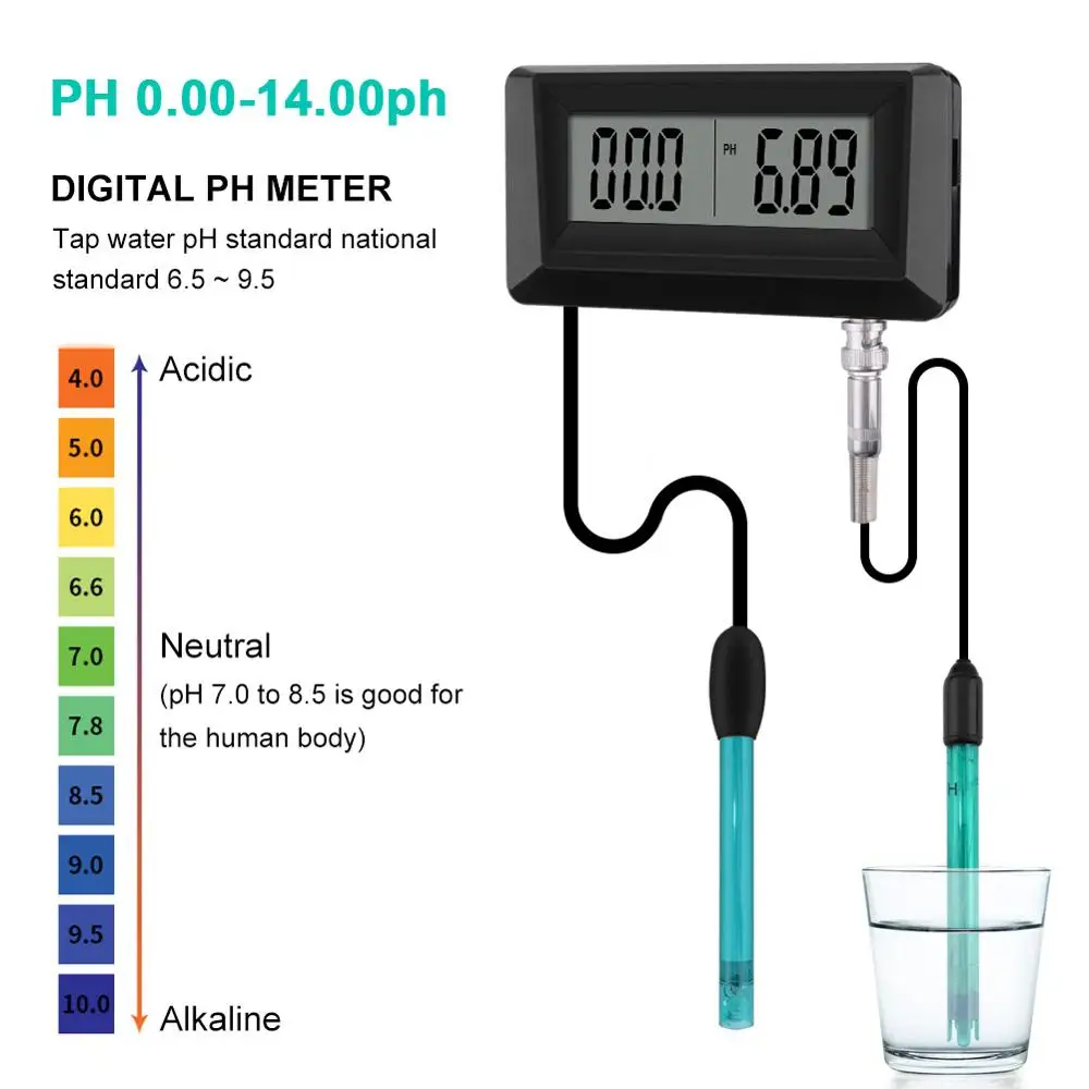 Yieryi новый онлайн монитор PH и солености 2 в 1 измеритель Солености Тестер для