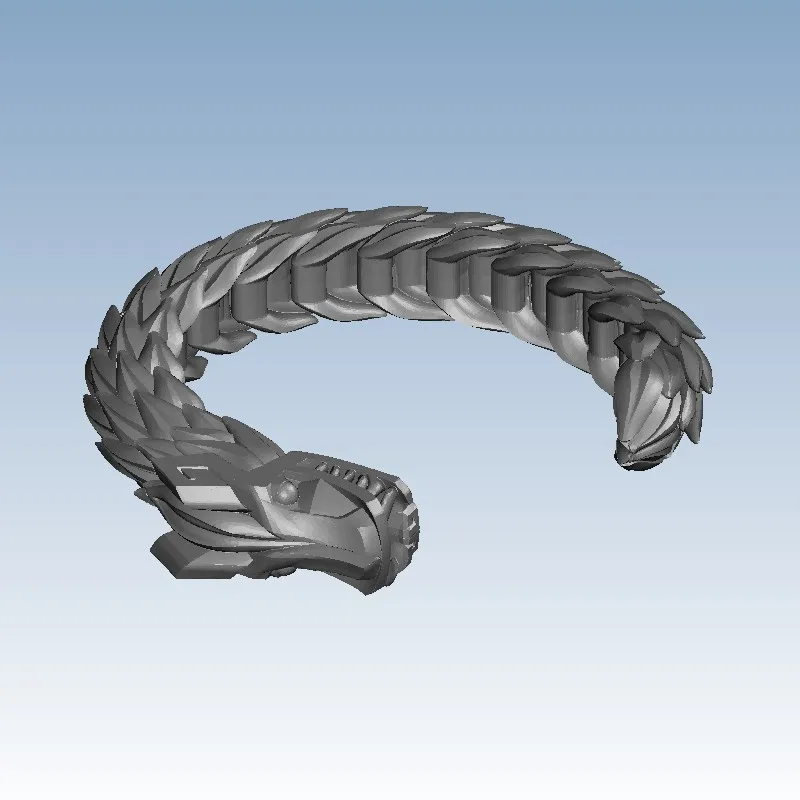 

The latest feather Snake Bracelet Custom order digital models 3D printing service Creative Jewelry ST454
