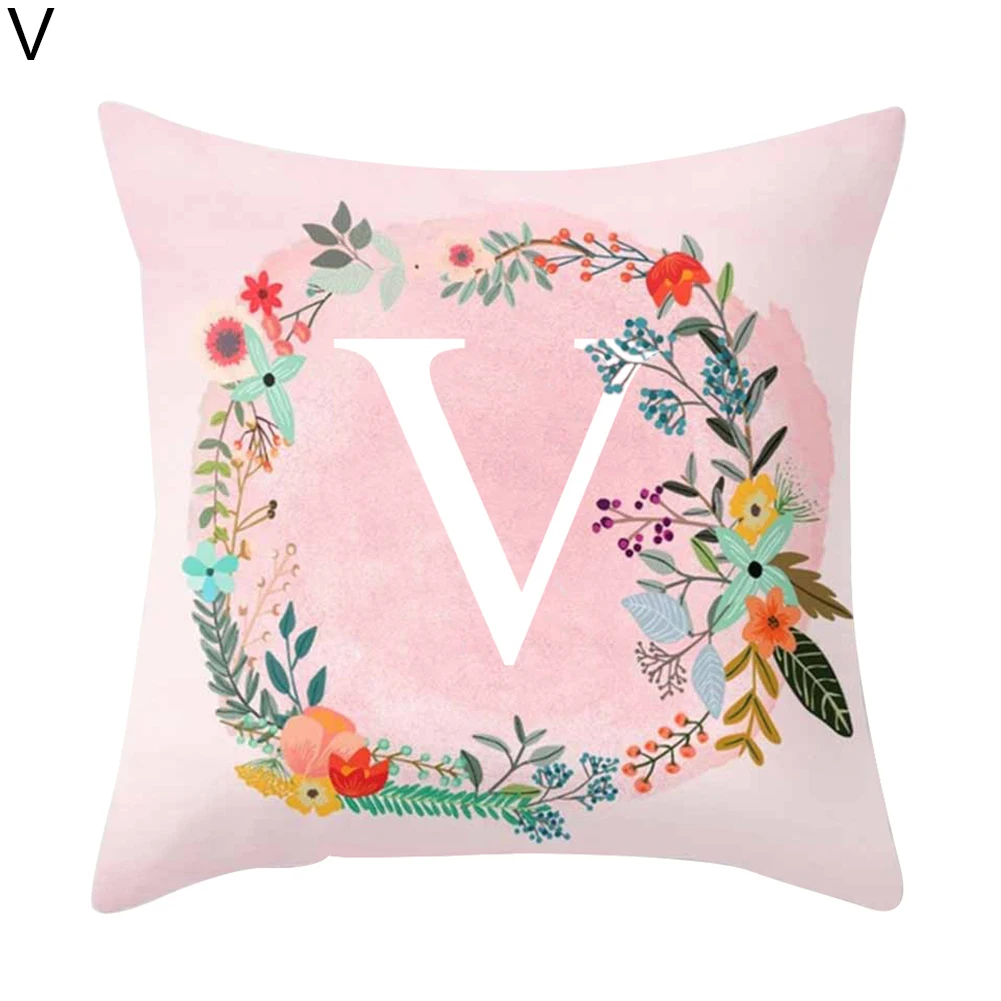 Чехол для дивана или кровати с розовыми буквами | Дом и сад