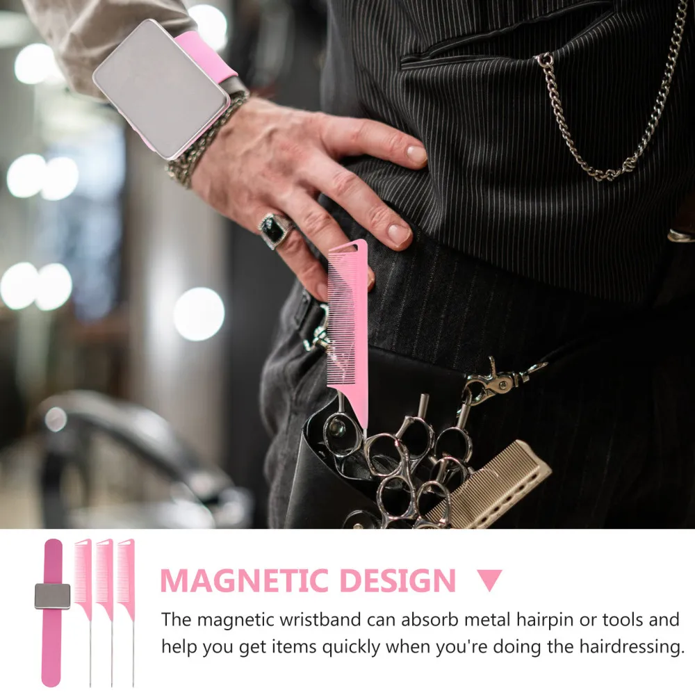 

1 Set Magnetic Hairpin Wrist Band Hairdressing Combs Tip Tails Comb Tools