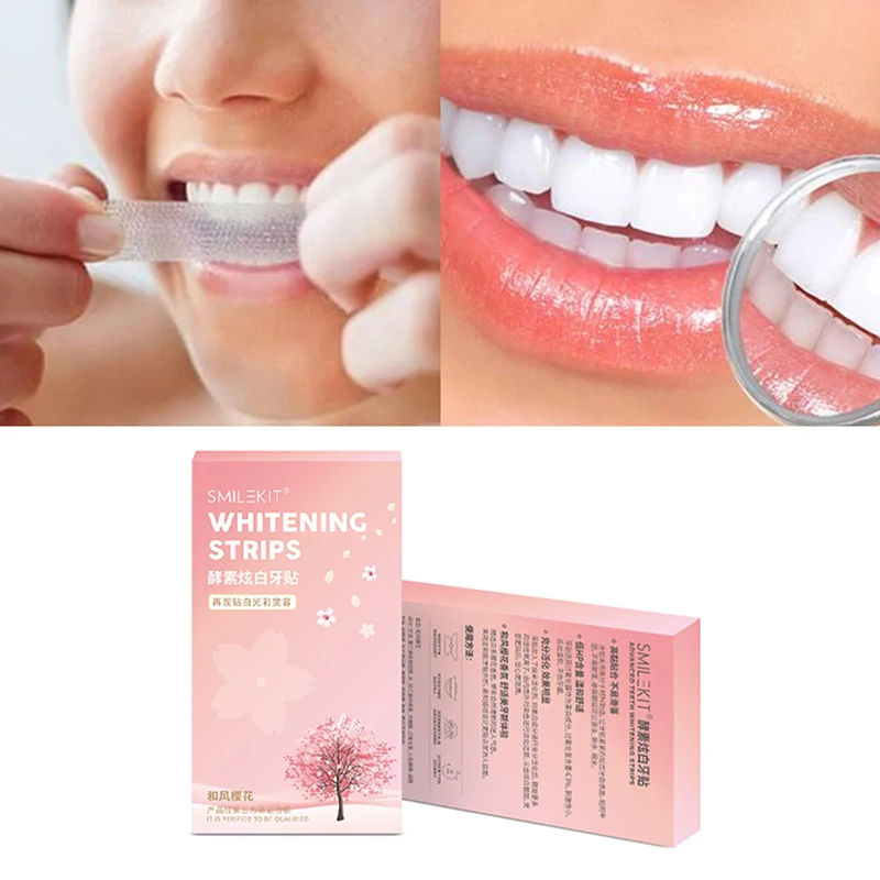 

1Box Teeth Whitening Strips White Tooth Dental Kit Oral Hygiene Care Strip For False Teeth Veneers Dentist Whiten Gel
