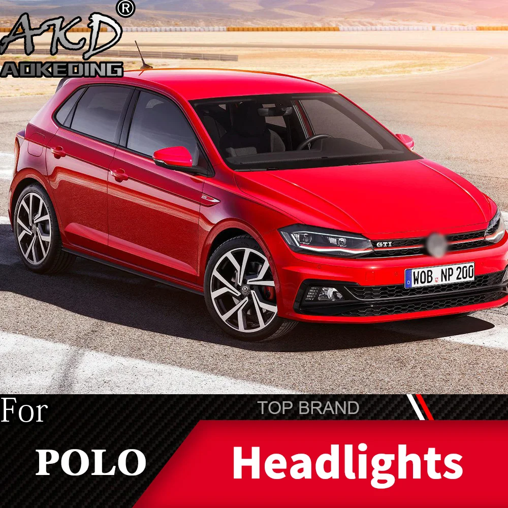 

Head Lamp For Car VW new POLO 2019-2020 Headlights Fog Lights Daytime Running Lights DRL H7 LED Bi Xenon Bulb Car Accessories