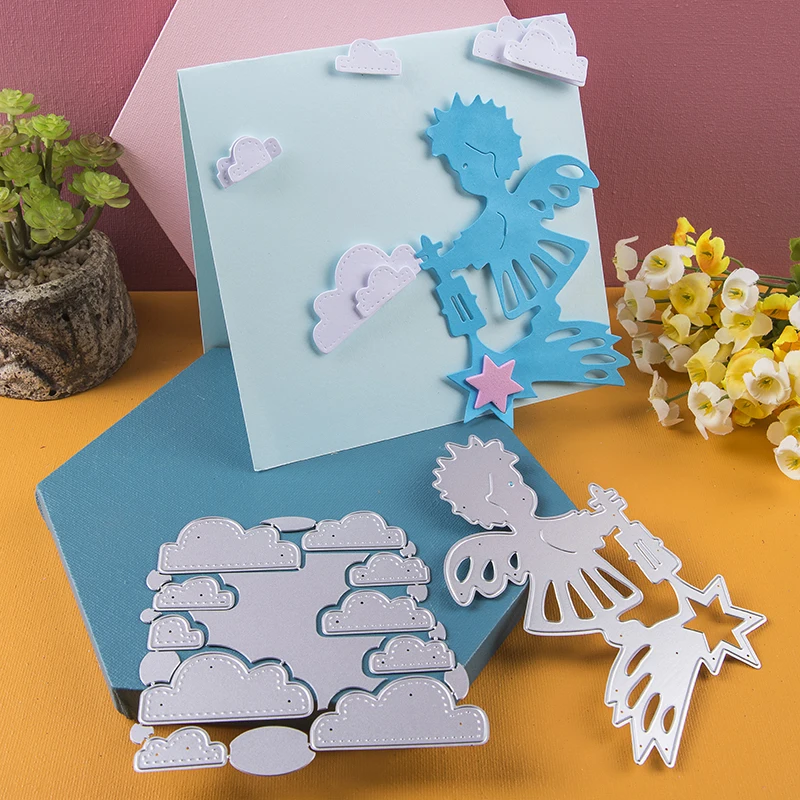 

metal cutting dies fairy boy cloud border cut die mold decoration Scrapbook paper craft knife mould blade punch stencils dies