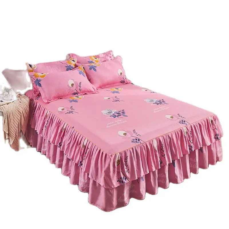 1 шт. постельное белье юбка плюшевая толстая теплая кружевная простыни матрас