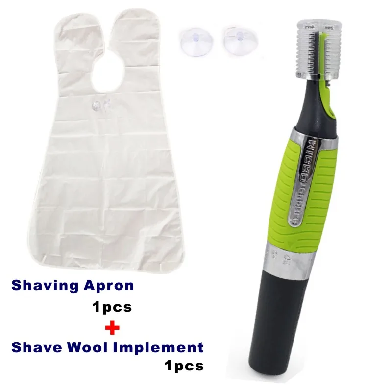 168 1pc W-Apron 1pc Светодиодный Многофункциональный триммер для волос в носу для мужчин, для бровей и ушей, машинка для стрижки волос, персональный уход за лицом, бритва - Цвет: 168 1pc W-Apron 1pc