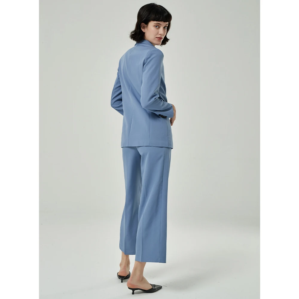 

2021 2 piece set Women suit Double breasted Blazer and Trousers Elegant High Fashion Chic Lady Woman blazer Outfits Pants Suits