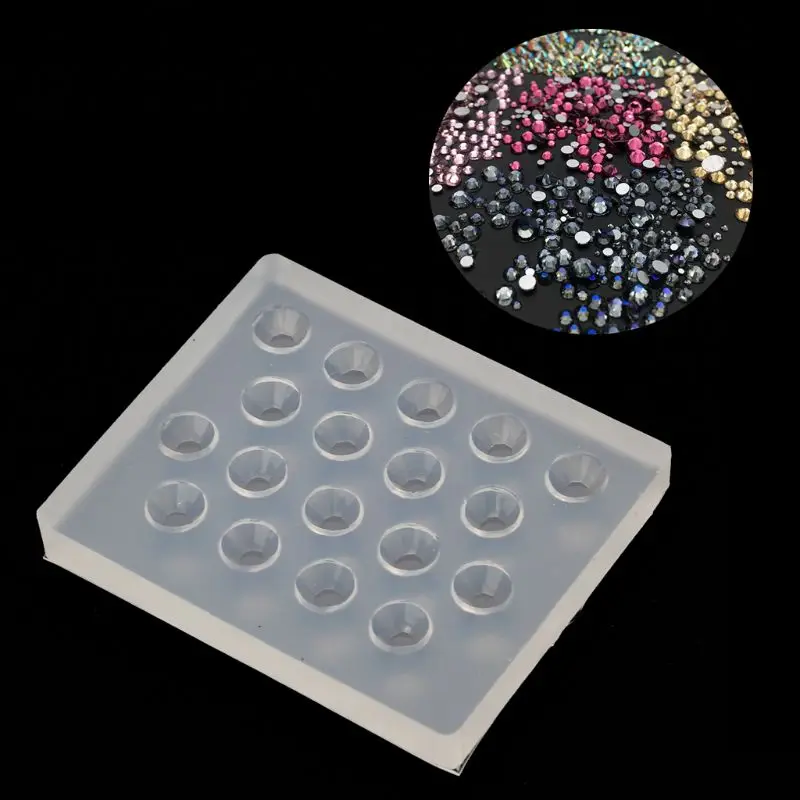 

6mm Flat Diamond DIY Crystals Silicone Resin Casting Mold Pendant Jewelry Tools