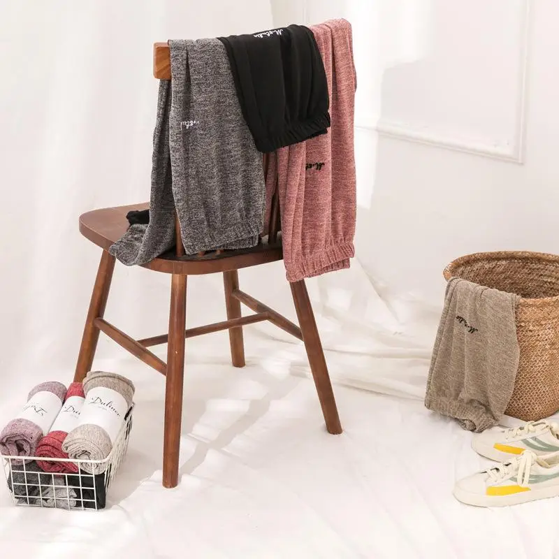 

Women Spring Plus size Home Pants Female Casual Elastic Waist Trouser Pajamas Bottom Sleepwear Large Size Lounge Pants Homewear