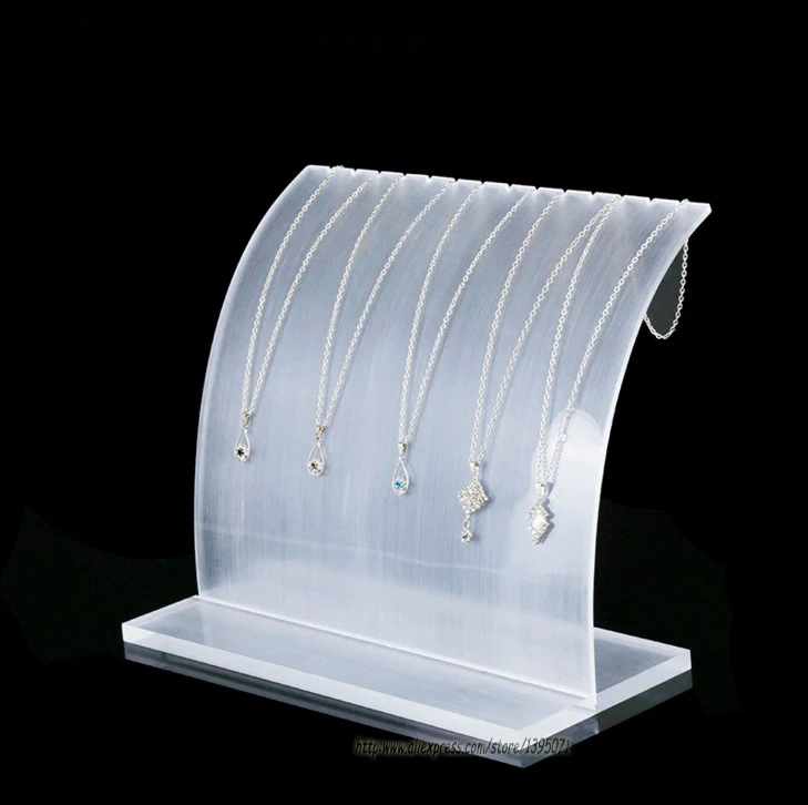 

High Quality 3mm Thick Arc Necklace Display Stand Multi Necklace Show Rack Jewelry Shelf Showcase Props